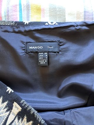 Falda corta estampada de Mango