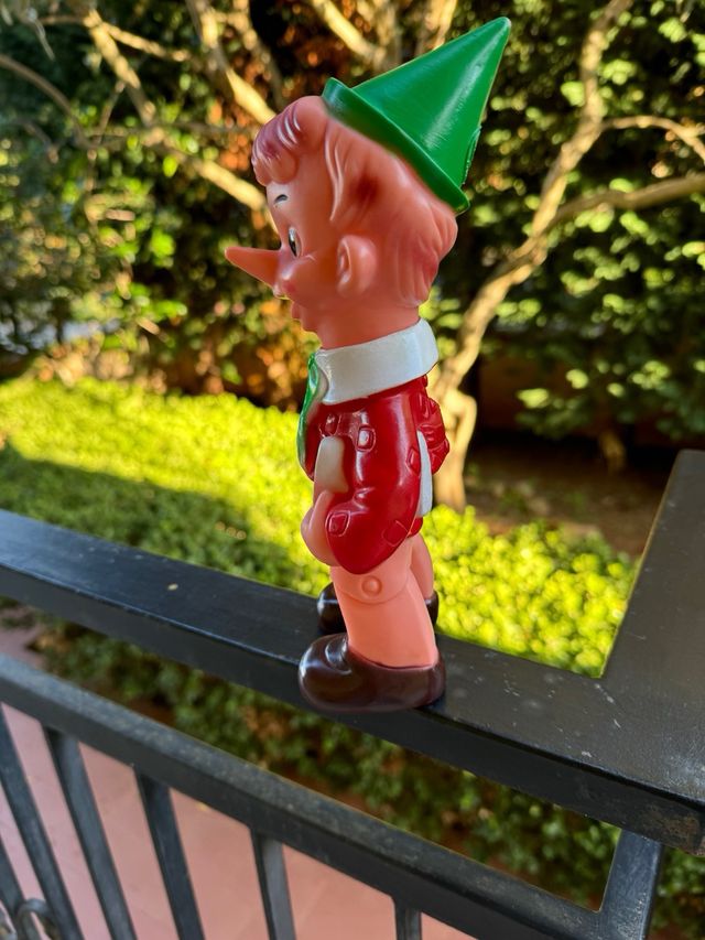 Pupazzo in gomma Pinocchio vintage