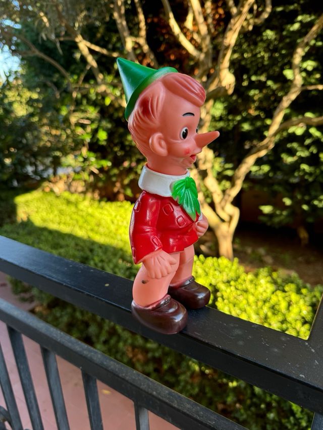 Pupazzo in gomma Pinocchio vintage