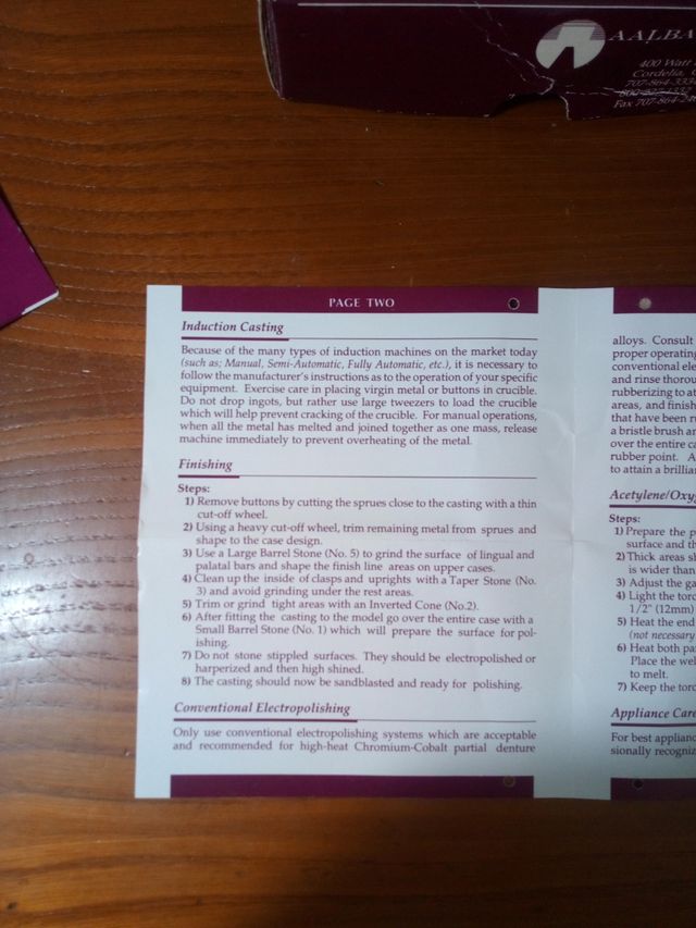 Vera PDS metal cromo cobalto granalla