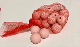 Palline di legno rosa 3 cm