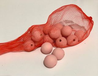 Palline di legno rosa 2,5 cm