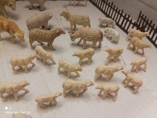 Figuras del belén ovejas animales