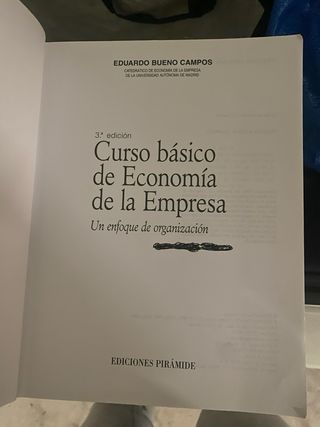 Curso basico de economia de la empresa