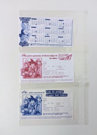 DRAGON BALL FOLLETOS PUBLICIDAD VHS
