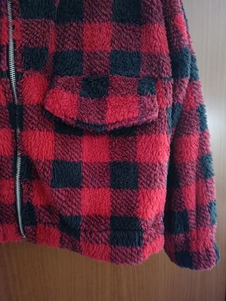 Pellicciotto Teddy Only rosso scozzese