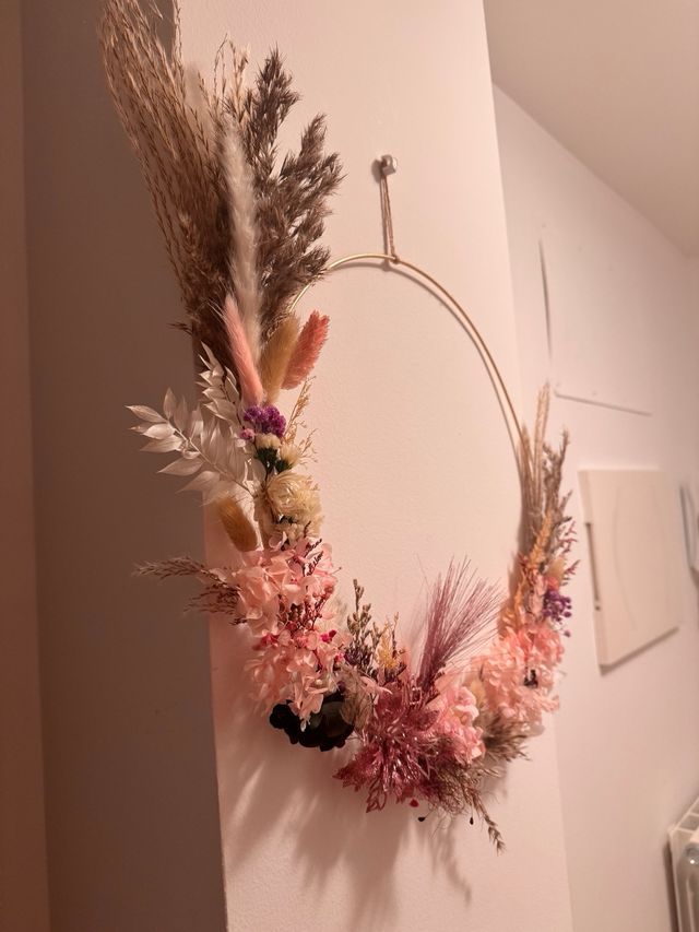 Corona flores preservadas 