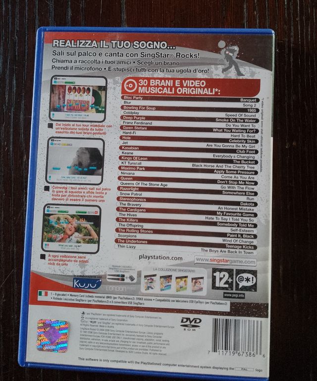 SingStar Rocks! PS2.