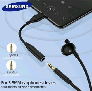 Adaptador cable auriculares,tipo C a 3,5mm.Samsung