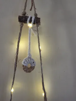 Decorazioni natalizie macrame fatto a mano rustico