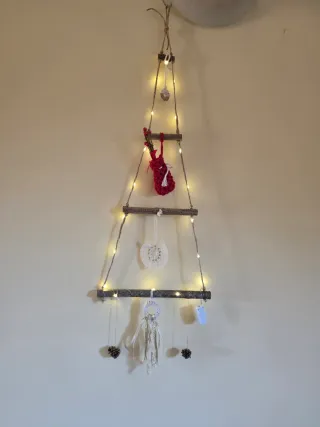 Decorazioni natalizie macrame fatto a mano rustico