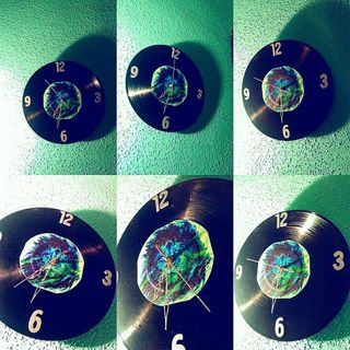 orologi in vinile fatti a mano