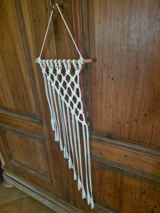 Arazzo macrame tapiz de pared con bamboo Boho