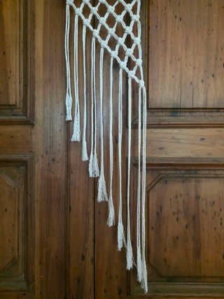Arazzo macrame tapiz de pared con bamboo Boho