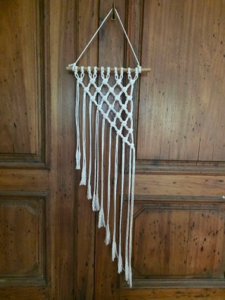 Arazzo macrame tapiz de pared con bamboo Boho