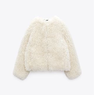 Chaqueta efecto pelo Zara