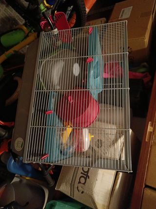 Jaula hamster con TODO (excepto hamster)