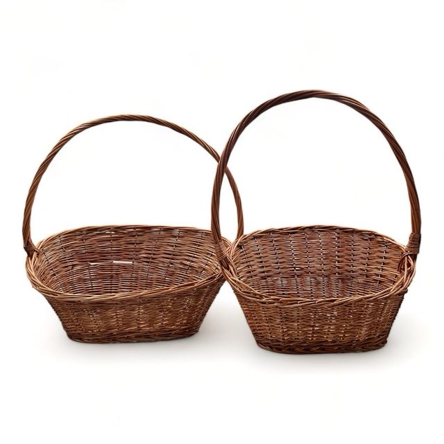 Cesta de navidad de mimbre