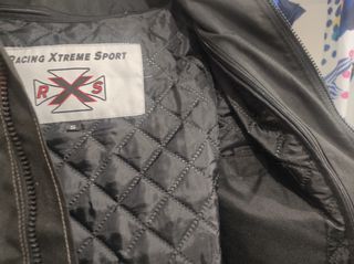Chaqueta moto unisex con espaldera
