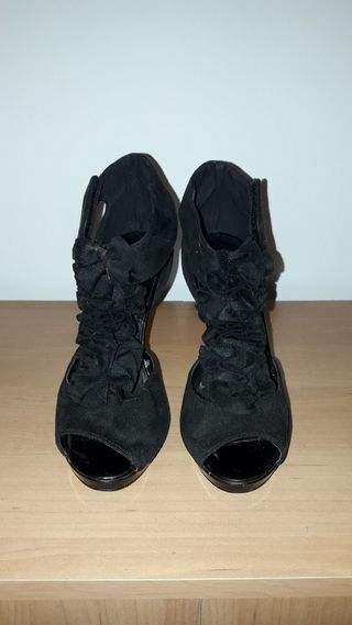 ZAPATOS TACÓN NEGROS EVENTOS. TALLA 36