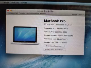 Macbook pro 13 pulgadas