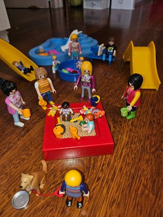 Playmobil Parque infantil + piscina + extras