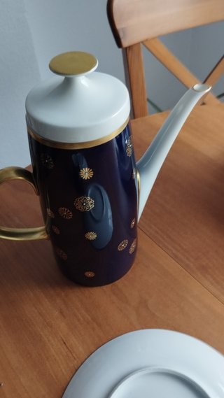 Tazas de porcelana cobalto azul