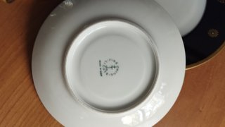 Tazas de porcelana cobalto azul