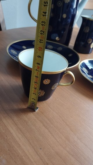 Tazas de porcelana cobalto azul