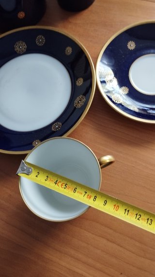 Tazas de porcelana cobalto azul