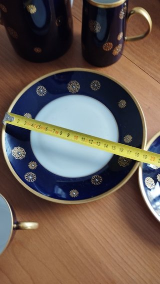 Tazas de porcelana cobalto azul