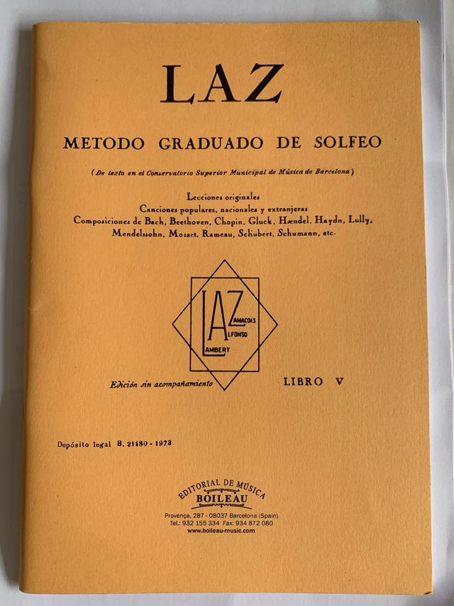 Laz - Libro V: Método graduado de Solfeo
