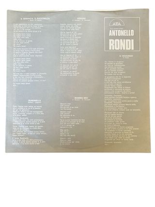 Antonello Rondi vinile