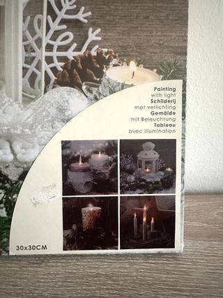 Nuovo Quadro Da Appendere Con Luci Lanterna Natale