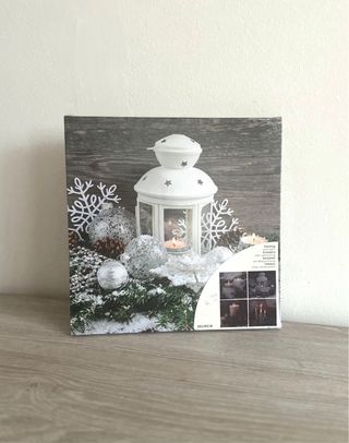 Nuovo Quadro Da Appendere Con Luci Lanterna Natale