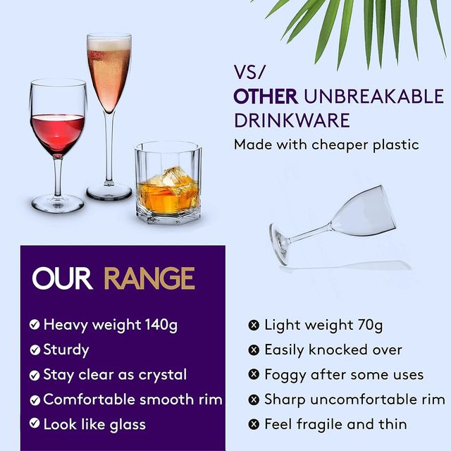 Copas Cava Blancas Plástico Reutilizables