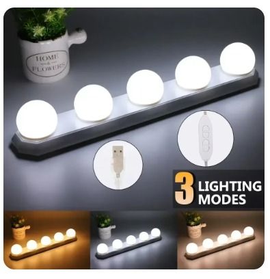 Bombillas espejo tocador