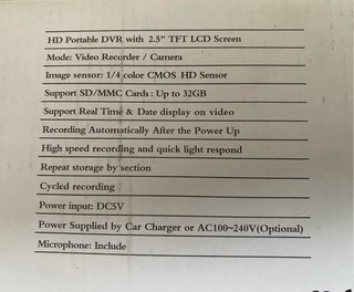 Camara de vigilancia para coche HD