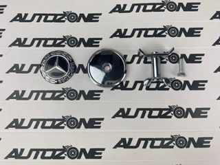 Emblema Mercedes negro para capó antirrobo (44 mm)
