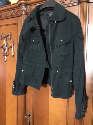 Chaqueta tejana ligera talla S negra