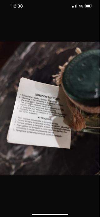 Candela lampada ad olio nuova