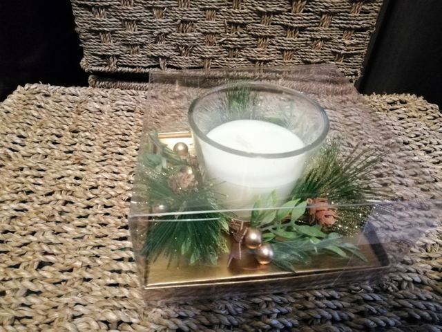 Centrotavola candela in vasetto