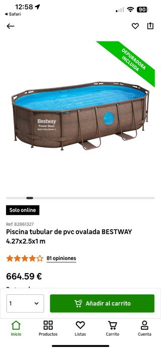 Piscina tubular Bestway 427 ratan