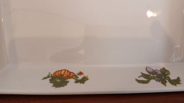 Vassoio rettangolare in ceramica