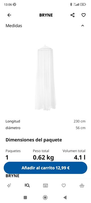 Dosel cama red mosquitera BRYNE IKEA