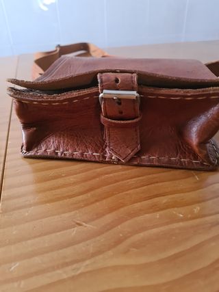 Bolso cuero marrón