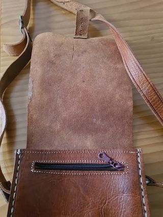 Bolso cuero marrón