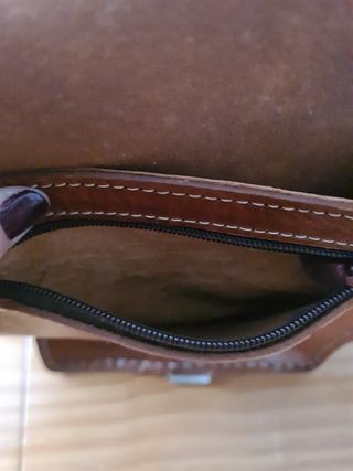 Bolso cuero marrón