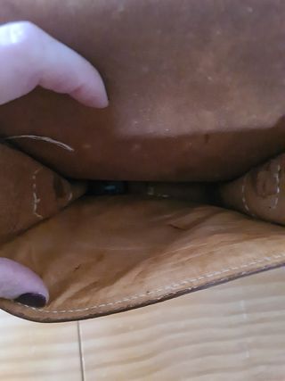 Bolso cuero marrón