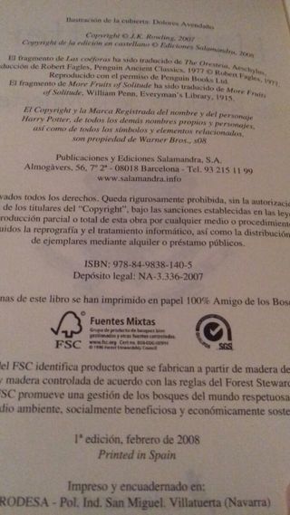 Libro Harry Potter n.7